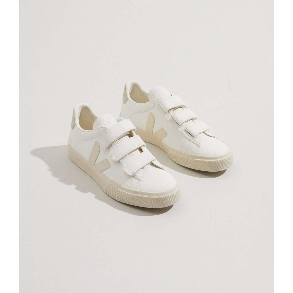 Veja RECIFE CHROMEFREE Tornacipő Férfi White/Beige | HU 309HAP